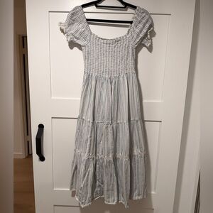 Mane Striped Blue and White Women's Dress